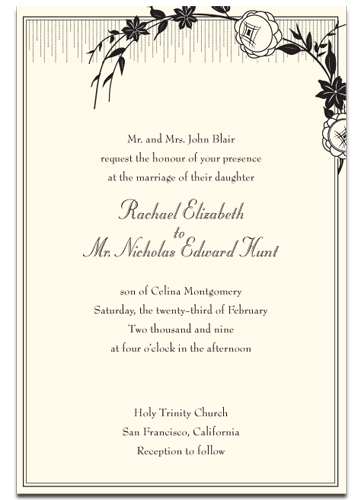 classic wedding invitation template