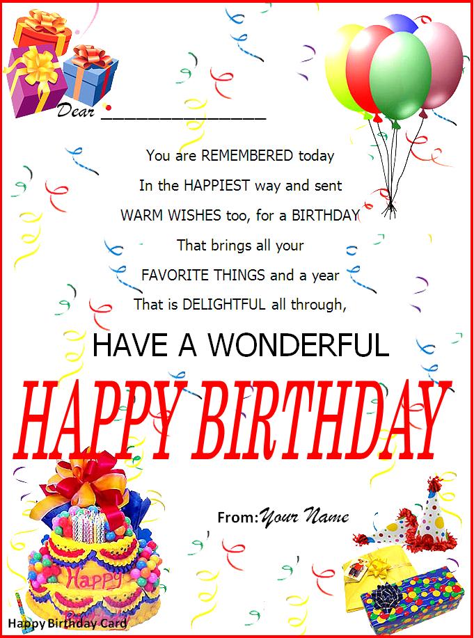 19+ Birthday Wish Cards - Party Ideas | Party Ideas Hub